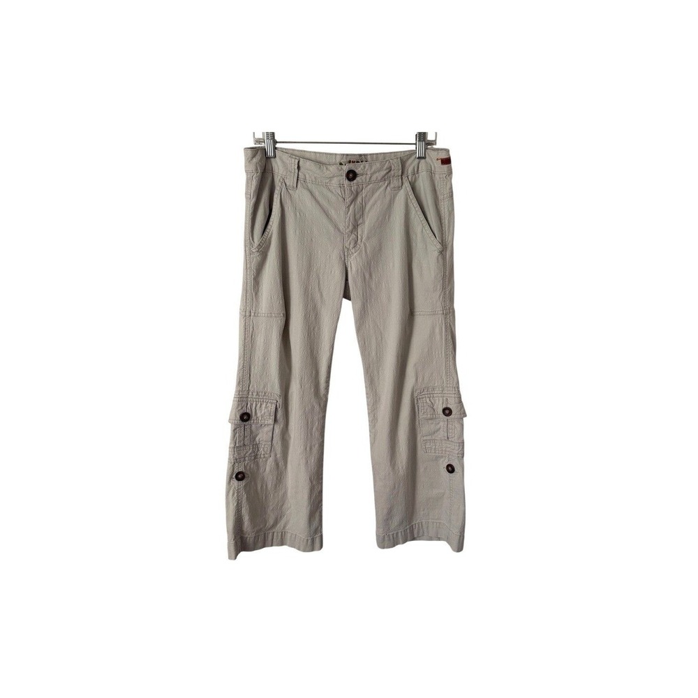 WORN Y2K Cargo Pants Cropped Utility Handcrafted Relaxed Cotton Gorpcore 8
